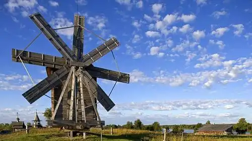 在俄罗斯壁纸的风车