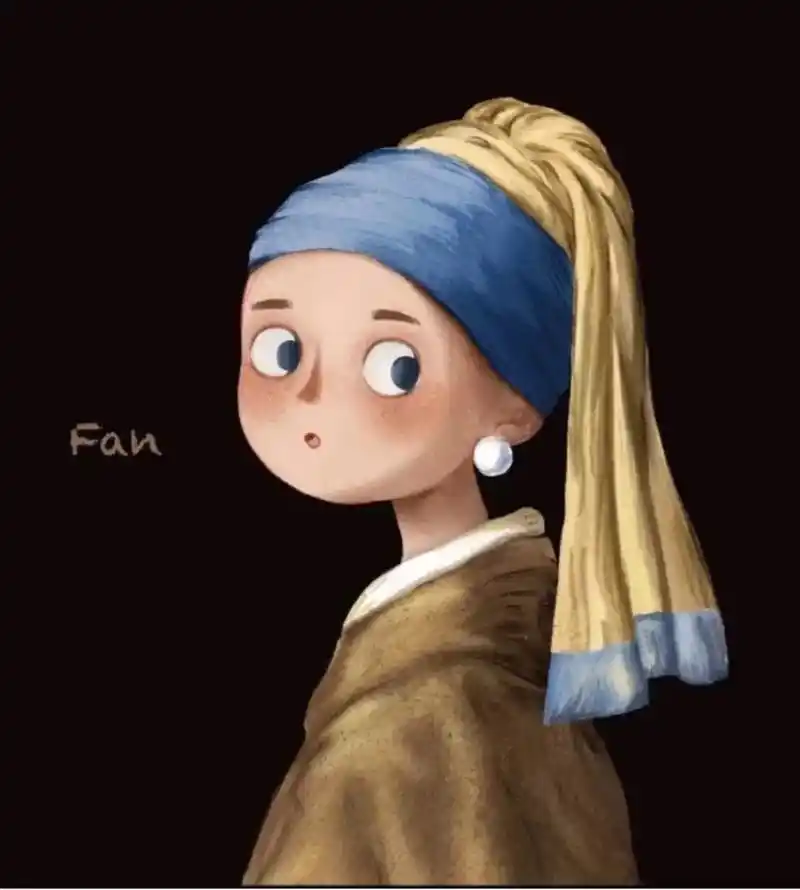 分享一波卡通人物##纯手绘油画 #手绘油画装饰画 #手绘头像 - 抖音