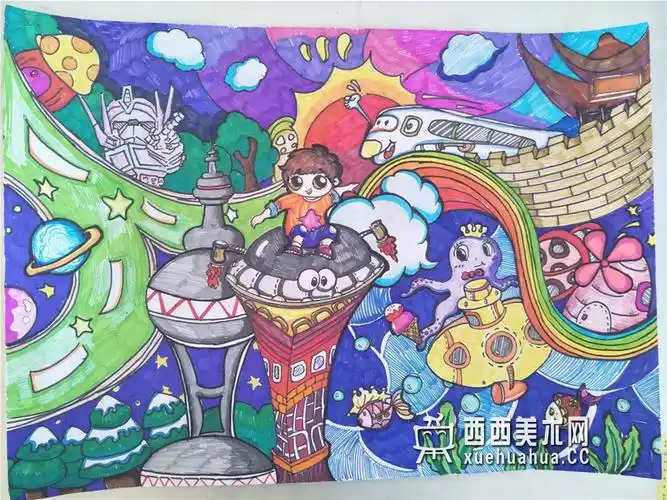 三等奖获奖科幻画我的梦想世界赏析