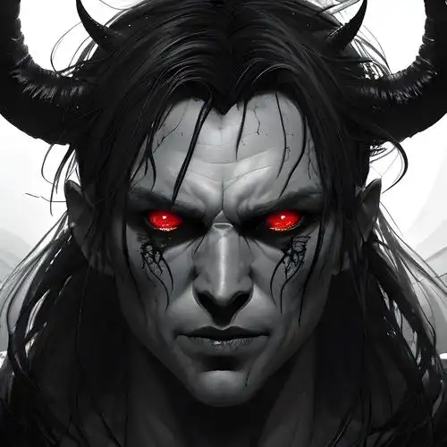 恶魔头像黑暗系男