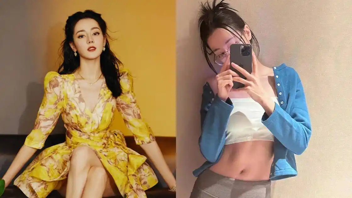 迪丽热巴罕晒露腰自拍骚结实马甲线网友大赞:没想到还有这肌肉