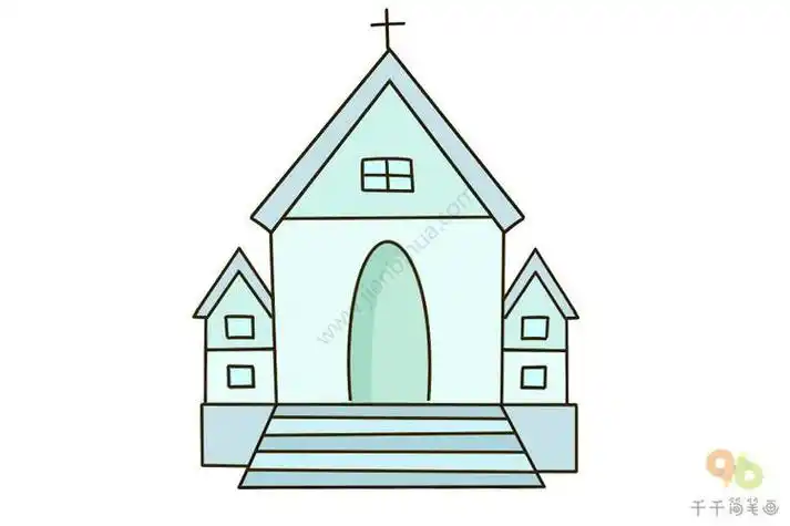 教堂简笔画 儿童画建筑简笔画