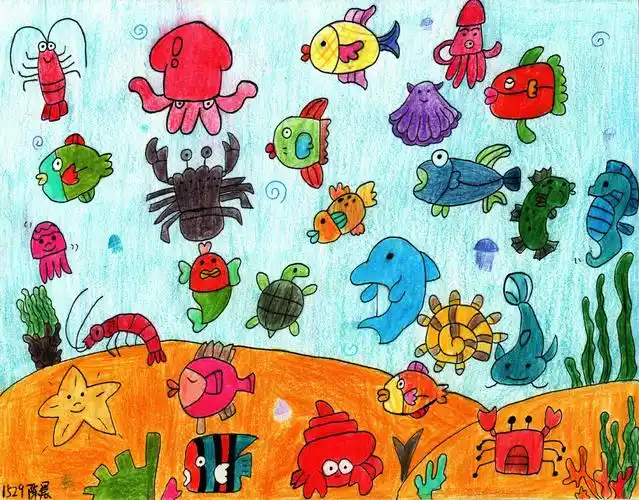 29幅海底世界主题彩铅手绘作品合辑