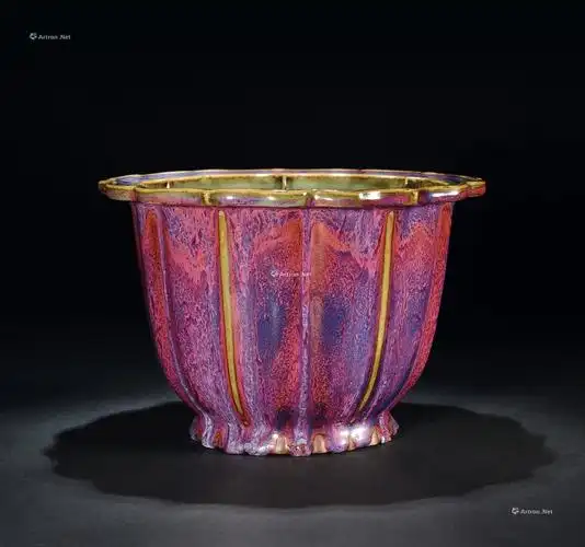 【明 钧窑玫瑰紫花盆】拍卖品_图片_价格_鉴赏_明代单色釉瓷器_雅昌