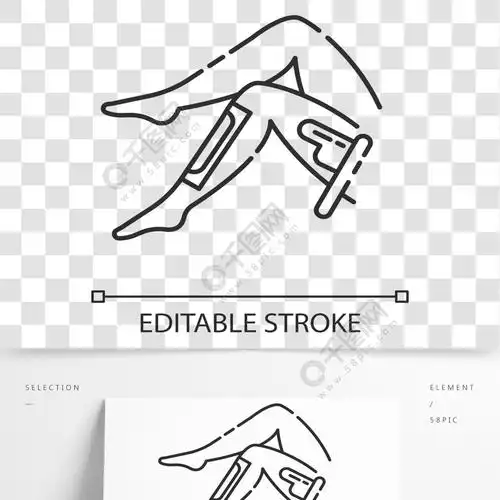 加糖细线图轮廓符号矢量孤立的轮廓图可编辑笔画