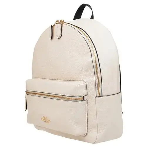 蔻驰coach奢侈品奥莱款女士背包时尚潮流双肩包纯色皮质30550imchk