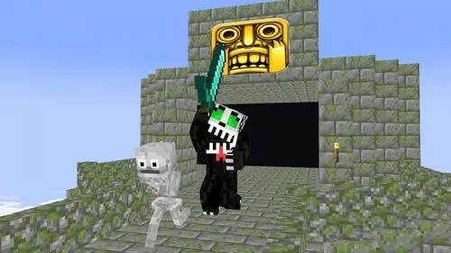 mc动画怪物学校砸罐子骷髅小白运气爆表被黄金砸晕