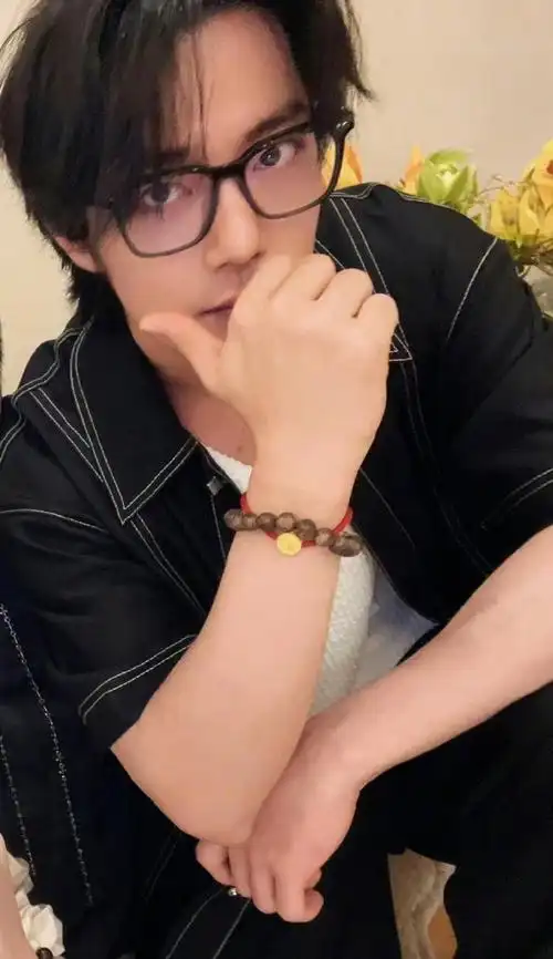 什刹海f3素颜局##肖战长发眼镜照