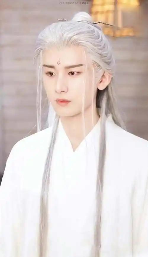 白衣古装给人一种仙气十足,温文儒雅的感觉,而成毅的气质也非常适合