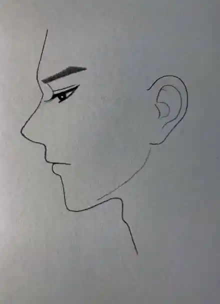 画帅气的小哥哥侧脸