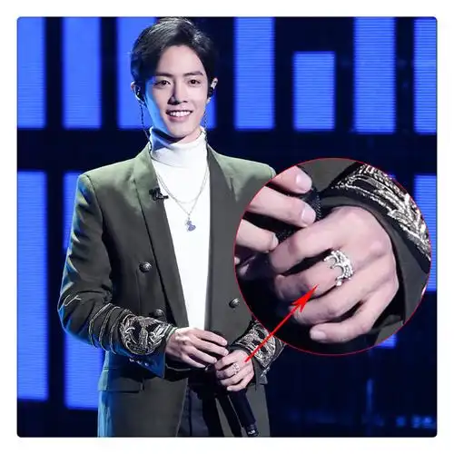 时尚饰品 戒指 诗凝 肖战同款皇冠戒子我们的歌陈情令王一博开口指环