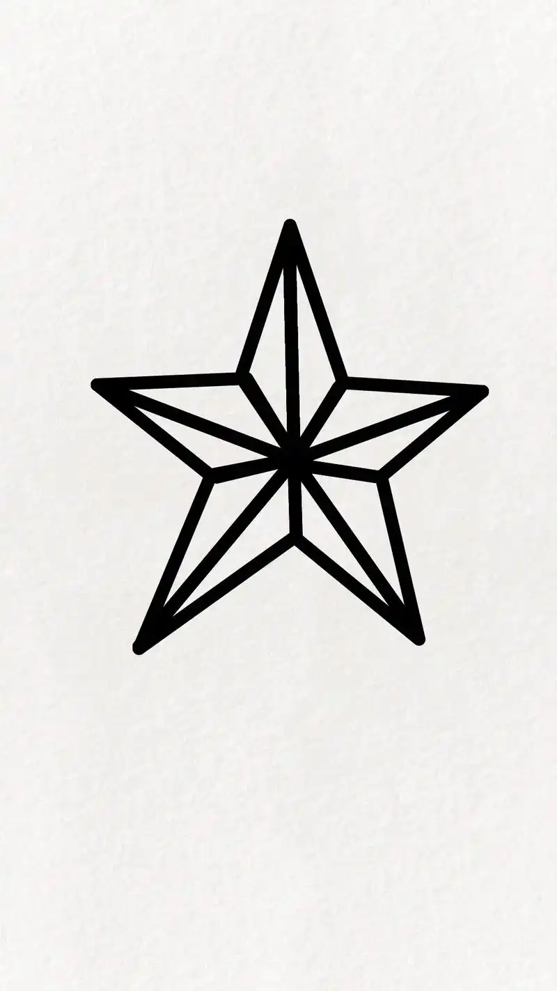 这样画的五角星是不是一看就会,很简单吧#简笔画 #亲子简笔画 - 抖音