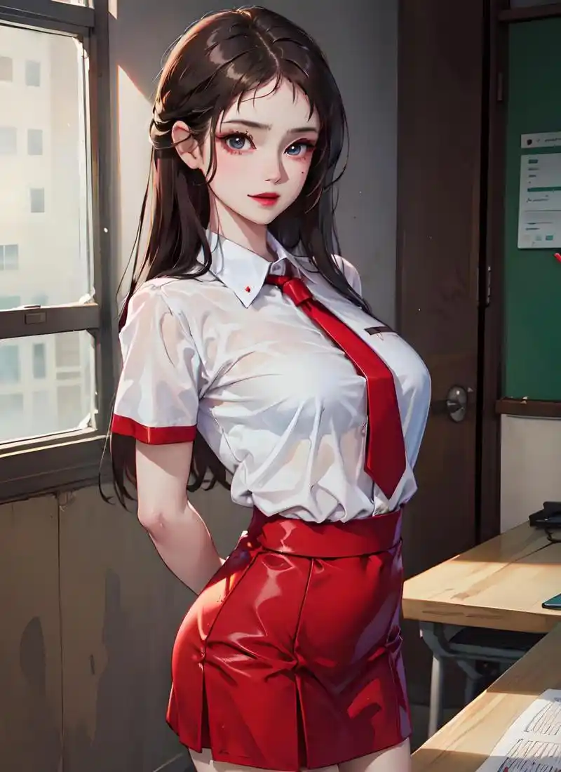 二次元白衬衫清纯少女(动漫壁纸) 她是那个在白衬衫中散发出风华和