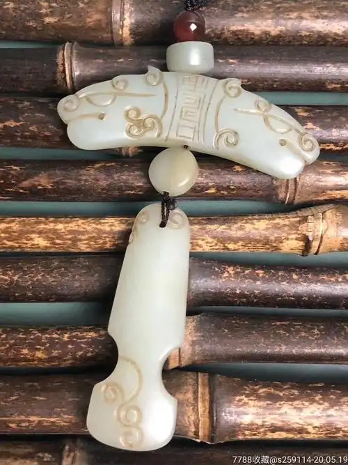 清代和田玉腰佩