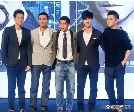 五位香港男神,从左至右他们分别是彭于晏,梁家辉,郭富城,李治廷和