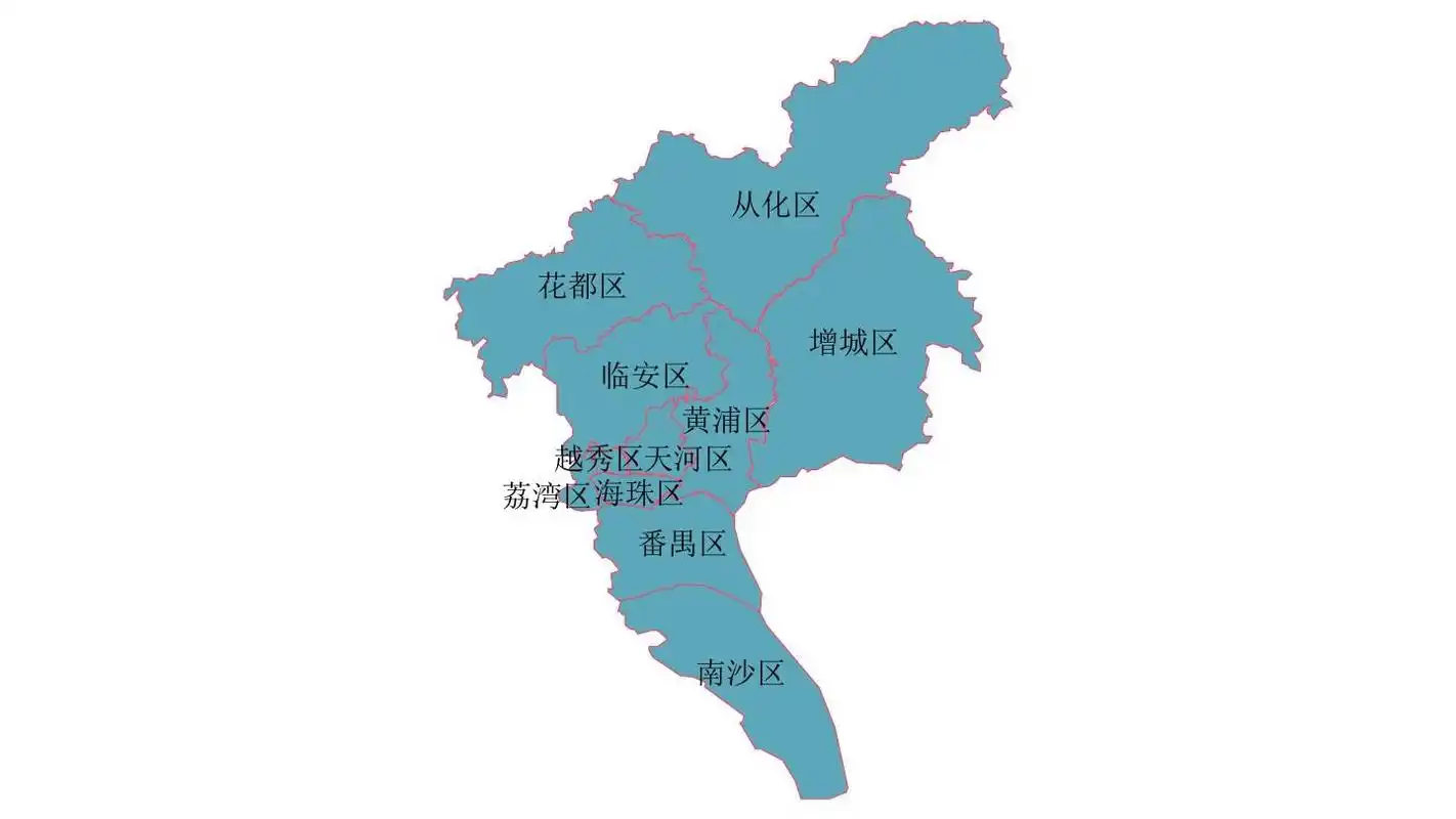 广州地图高清全图矢量可编辑全市各县区行政区划地图
