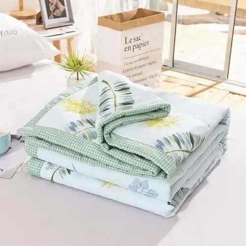 玥好家全棉夏被空调被夏凉被子学生单人双人纯棉夏季薄被子水洗被