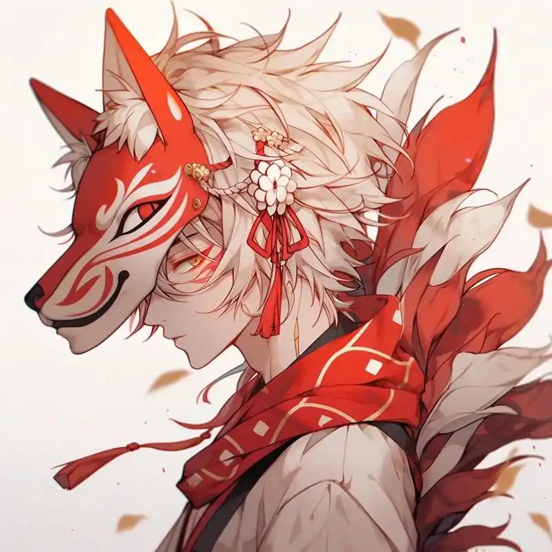 嘘——是魔法还是诅咒~狐狸面具男生头像第二弹登场!