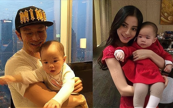 黄晓明和angelababy杨颖两人同时官宣离婚之后,两人生育的孩子"小海绵