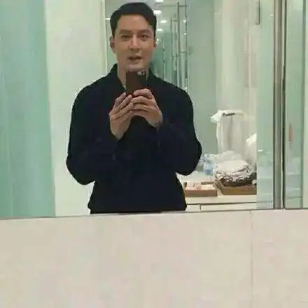 举着镜子吴彦祖表情包 高清无水印版