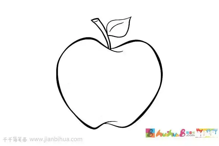 幼儿简笔画3个苹果