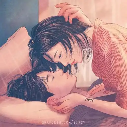 一组污而不俗看完会脸红却想偷偷收藏的情侣插画日常