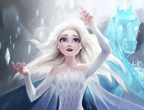 "中国风"的冰雪女王艾莎,白发 古装很般配,仙气与霸气并存