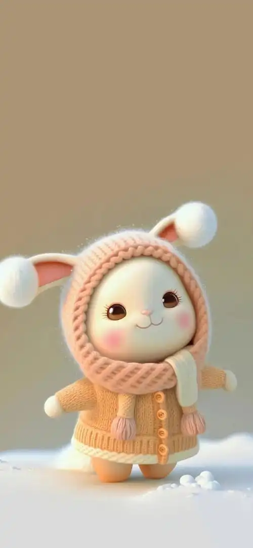 "可爱兔兔"手机壁纸#福兔