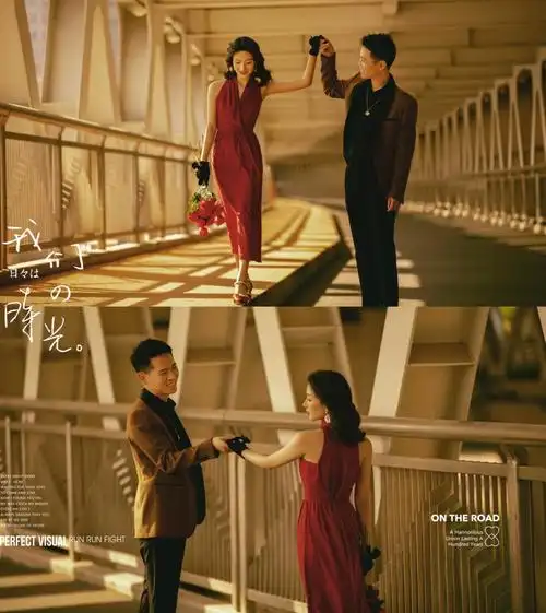 复古港风婚纱照