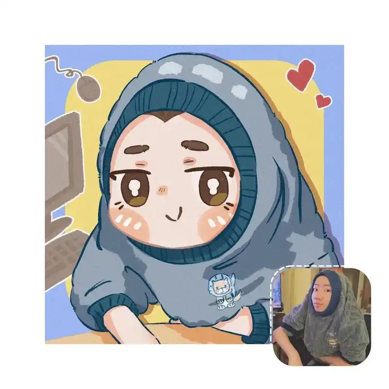 卡通可爱q版手绘头像