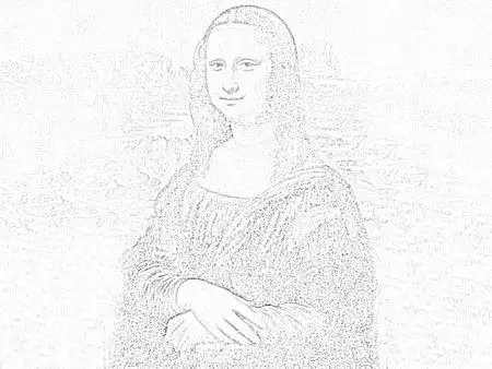 急需一张素描蒙娜丽莎的图,高清的