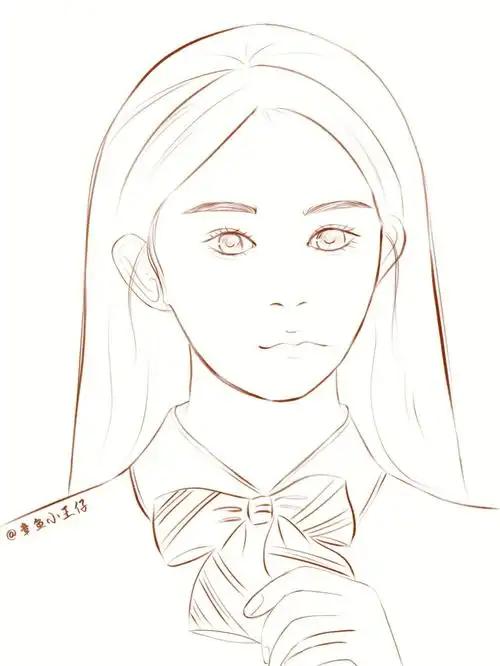 鹰格霍线稿:6b画的是颖宝呀#ipad画画  #线稿  #全世界最好的赵丽颖