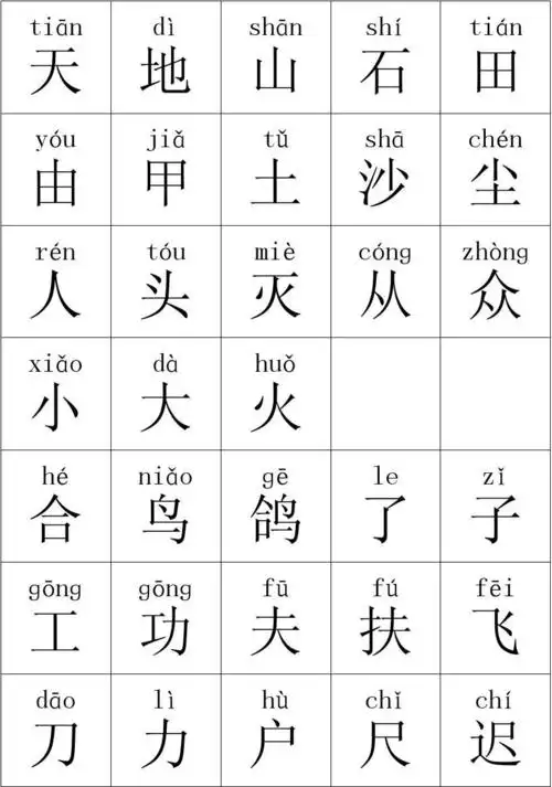 学前班 带拼音 字卡模板