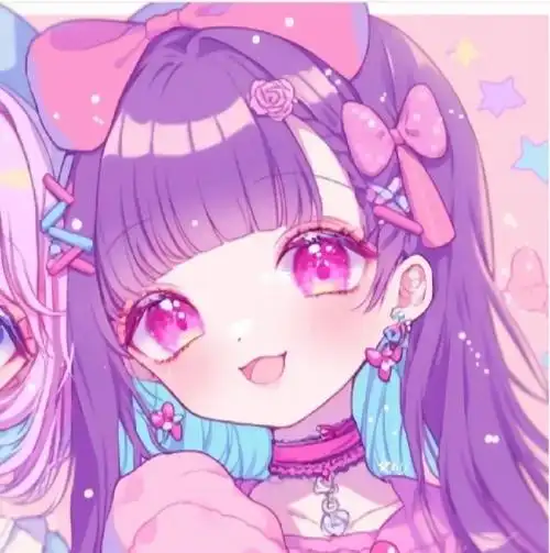 粉紫闺蜜头像