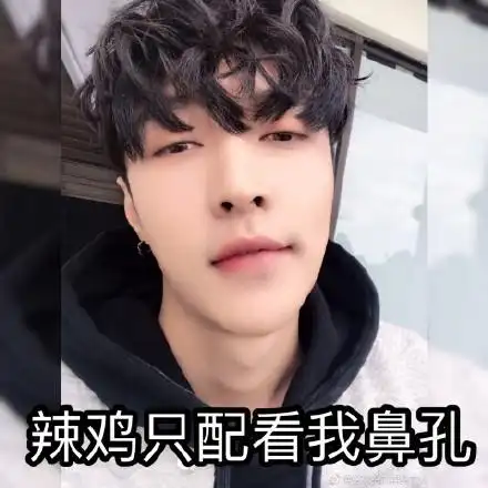 张艺兴表情包:辣鸡只配看我鼻孔_张艺兴_辣鸡表情