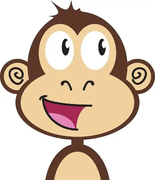 cute cartoon animated monkey