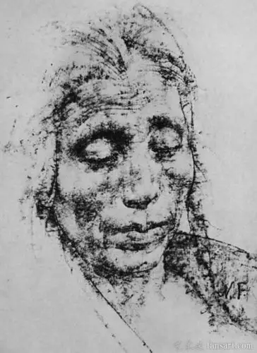 大师素描尼古拉·费申人物头像素描欣赏