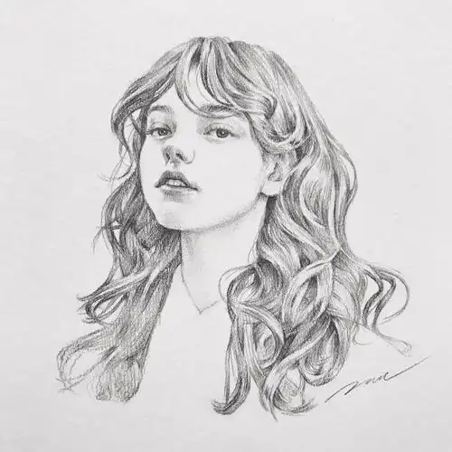 这自动铅笔画的素描人物太美了这个画风我爱