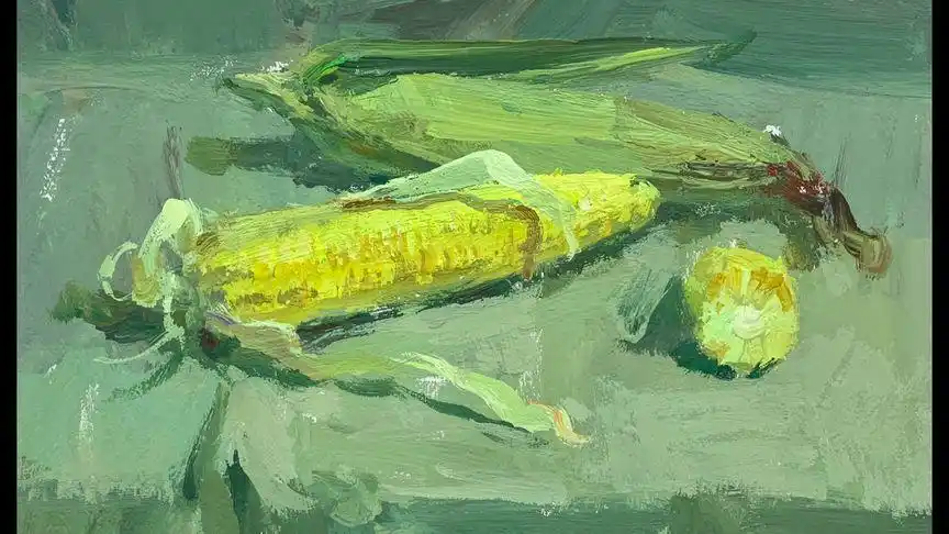 玉米小组合#黄思远色彩静物 #郭凯明色彩静物 #水粉静物