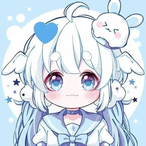 蓝色系 || 可爱女生漫画头像,大海的颜色～_~pick