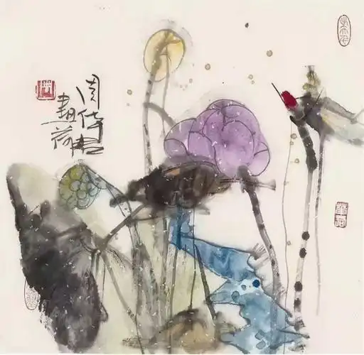 家住瑞莲池畔有幸常见花红画家周华君