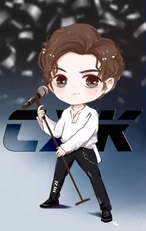 教程|动漫创意画《q版蔡徐坤》