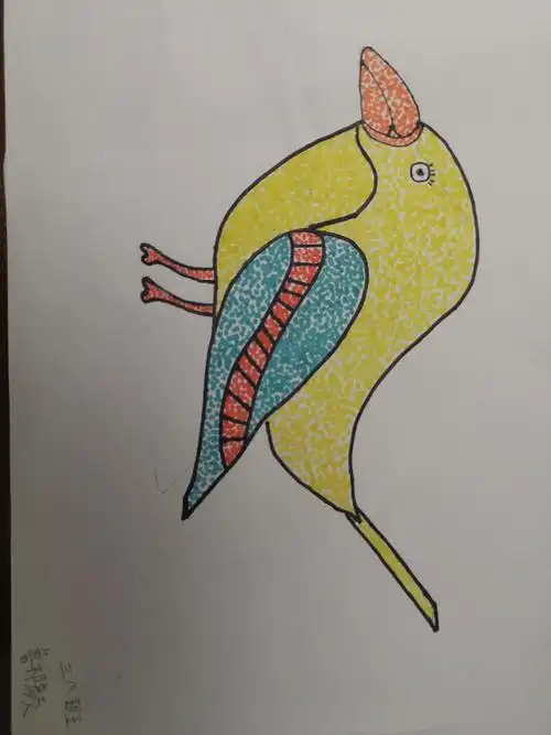 实验小学三年级八班学生《点彩画》美术作品欣赏