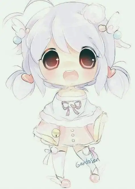 《初音未来》的画法教程q版长发女孩简笔画全身可爱的q版小男孩动漫简