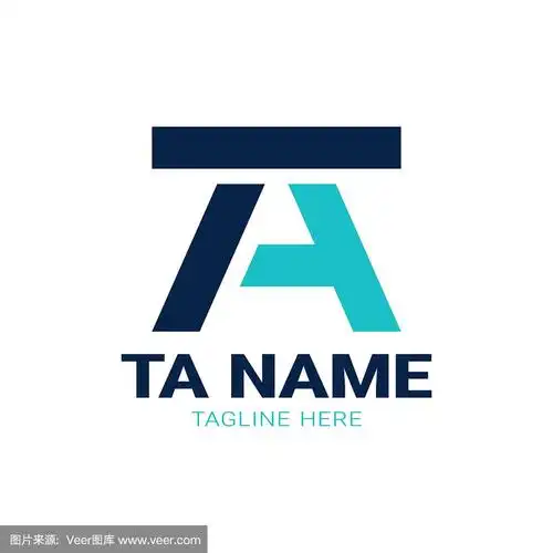 初始在ta字母标志设计矢量模板.创意和最小的字母t a字母图标插图.