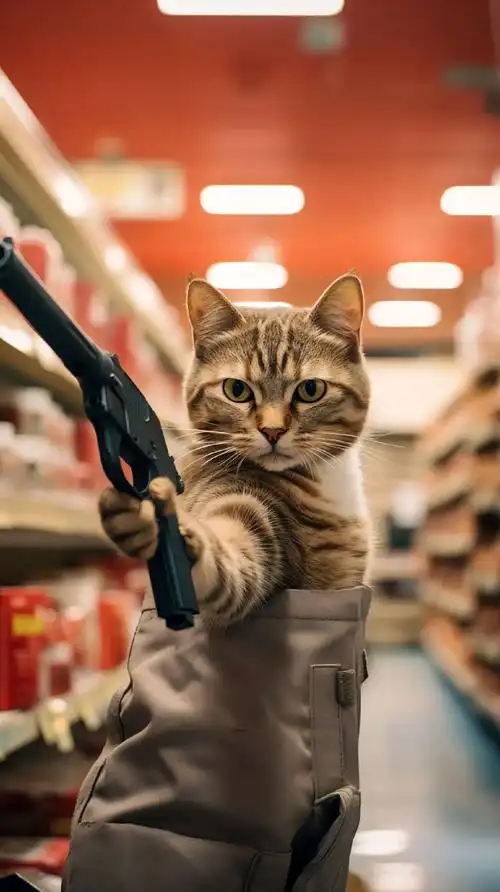 最近手头有点紧,想干一票大的!#社会猫 #这个猫头好上头 - 抖音