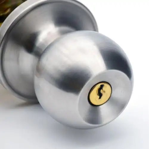 三杆球型锁不锈钢圆形室内房门锁办公室铝合金木门球锁ball lock