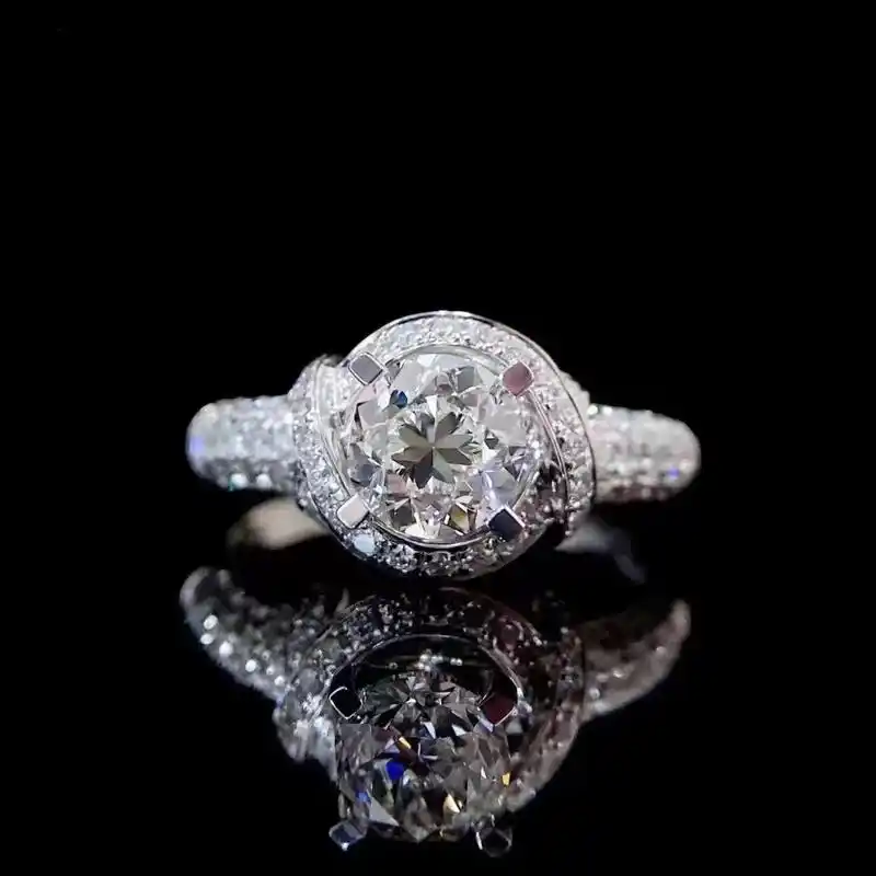 1克拉培育裸钻18k金戒托