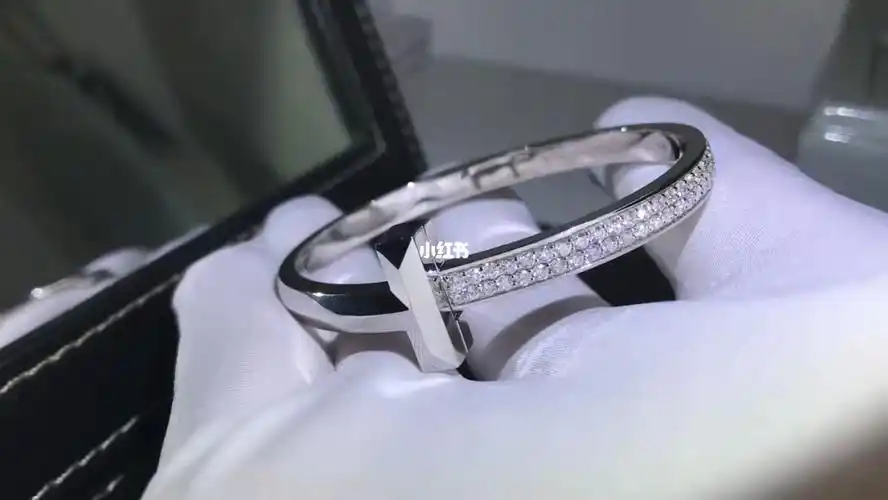 t1钻石手镯18k白金男士手镯蒂芙尼手镯