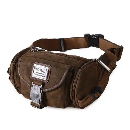 亨利正品男士腰包时尚多功能户外腰包胸包休闲小包帆布包包运动包